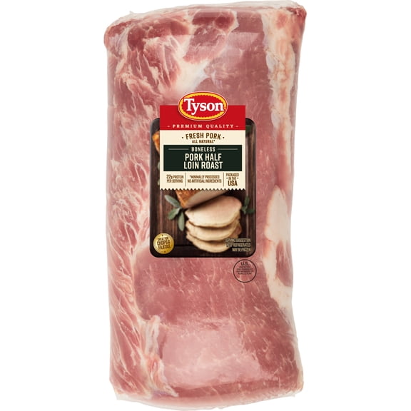 Tyson All Natural Fresh Pork Half Loin Roast, Boneless, 3.8 - 6.0 lb