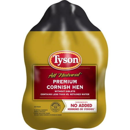 Tyson All Natural* Premium Whole Cornish Hen (Frozen)