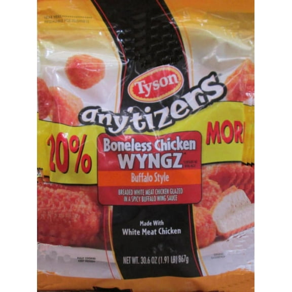 Tyson Any'tizers Boneless Chicken Wyngz Buffalo Style, 30.6 oz