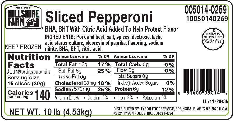 Tyson Bonici Original Sour Pepperoni Pizza Topping, 10 Pound 1 Each