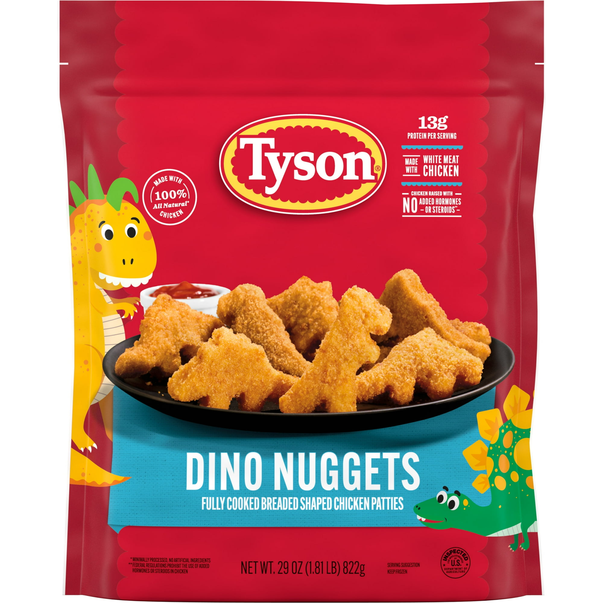 Tyson Dino Chicken Nuggets, 29 oz (Frozen, Fully Cooked)
