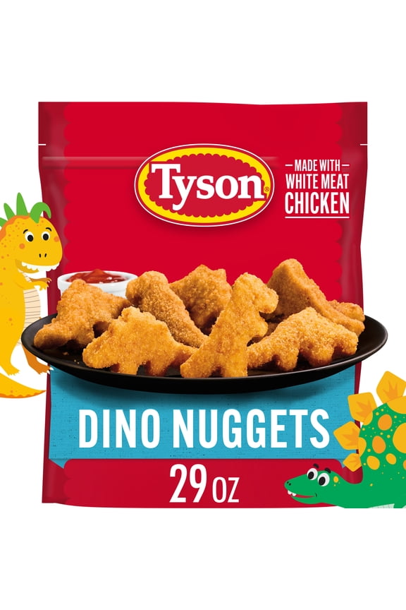 Tyson Frozen Dino Nuggets, 29 oz, 13g Protein per Serving (Fully Cooked)