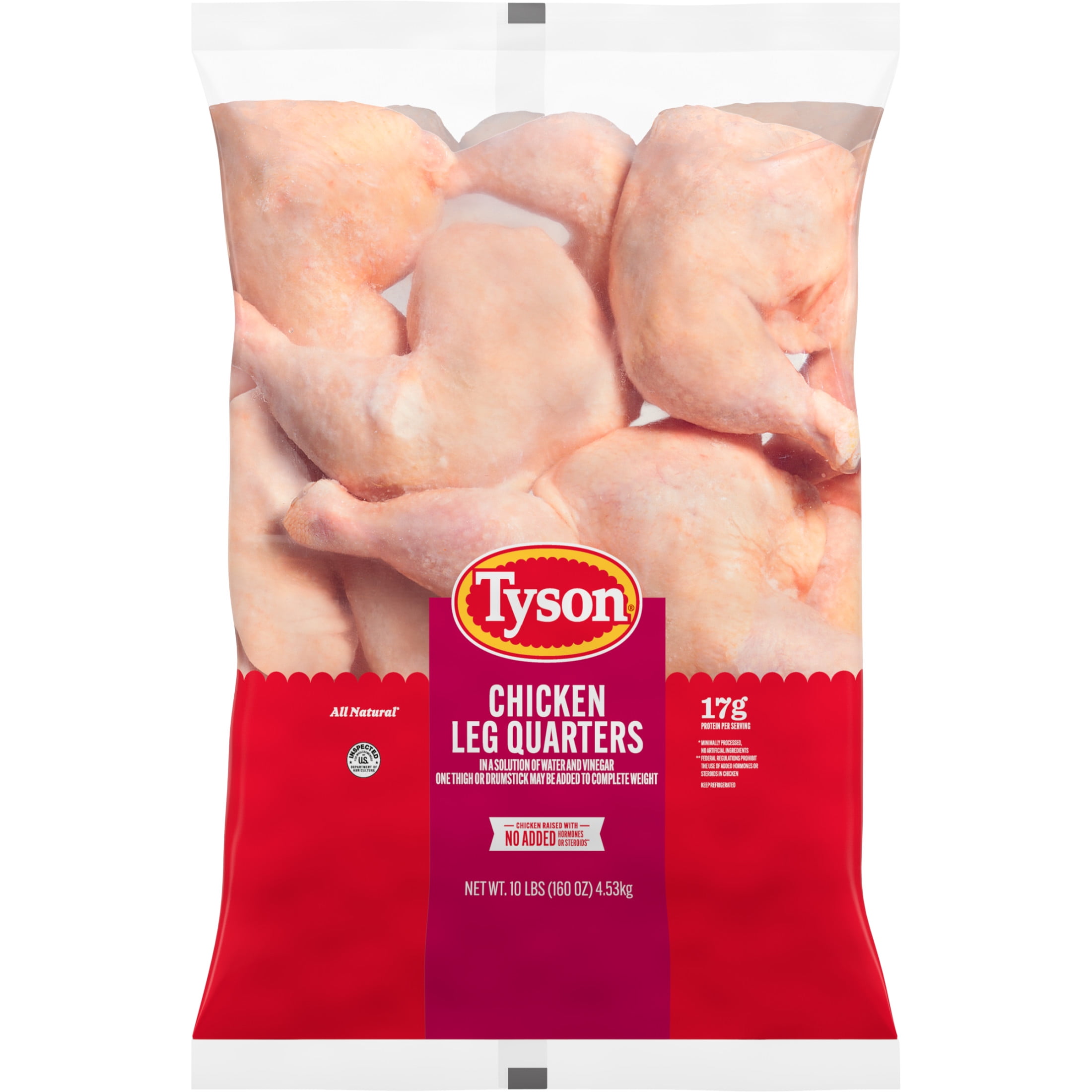 Tyson Chicken Leg Quarters, 10 lb.