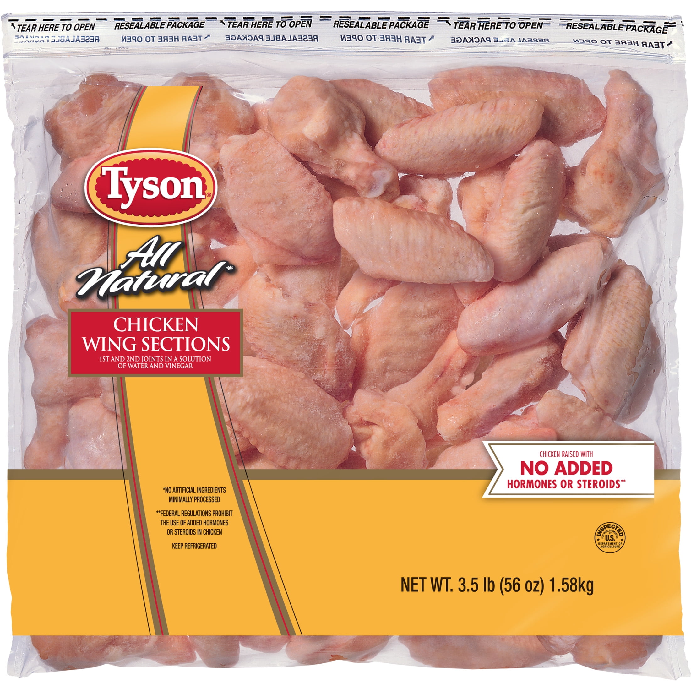 Tyson Chicken Wing Sections, 3.5 lb