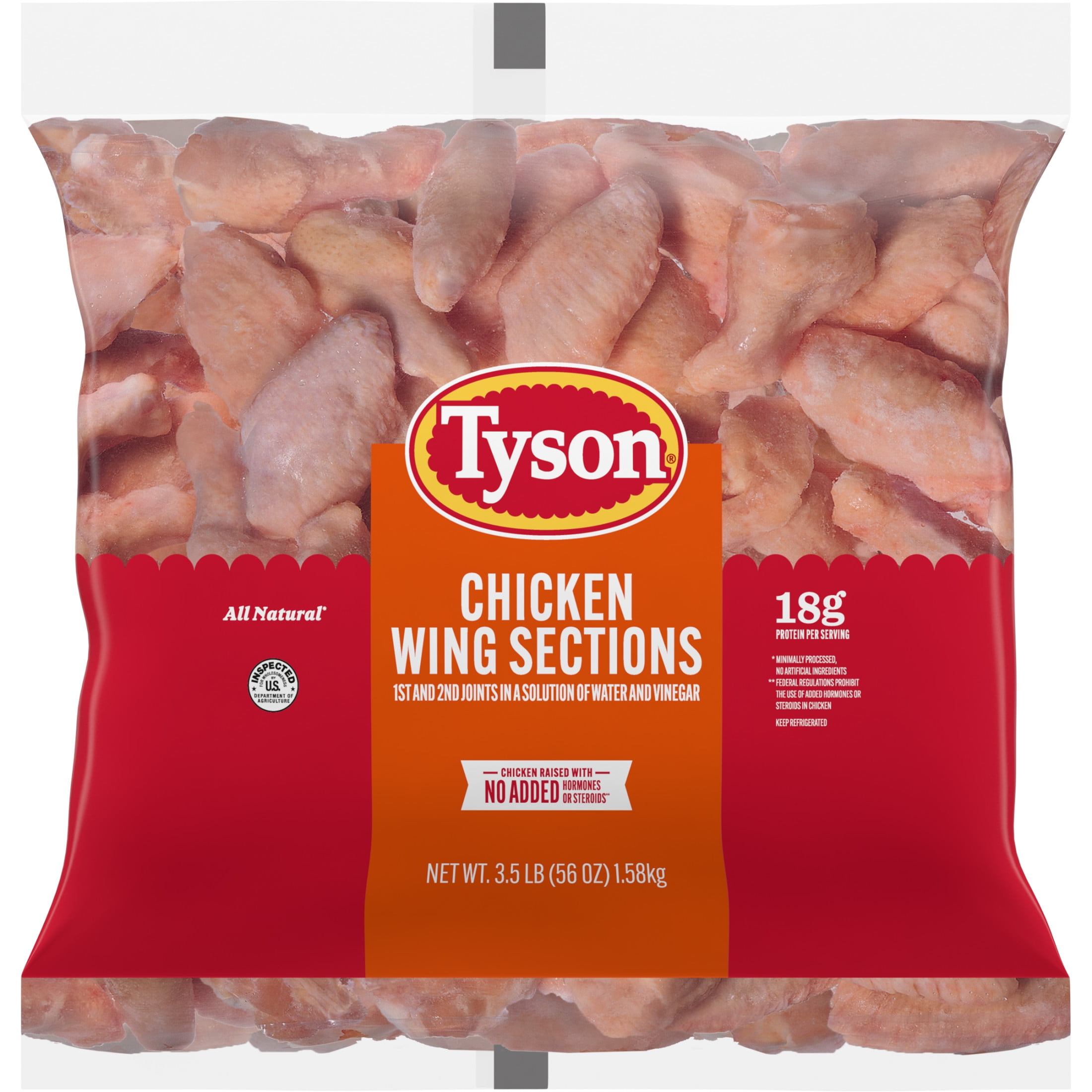 Tyson All Natural, Fresh Chicken Wing Sections, 3.5 lb