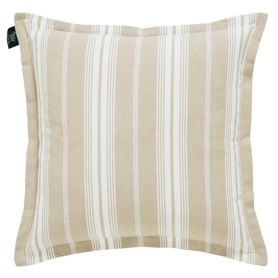 Olivia Gray PWT01605 20 x 20 in. Tyson Striped Cotton Pillow, Beige