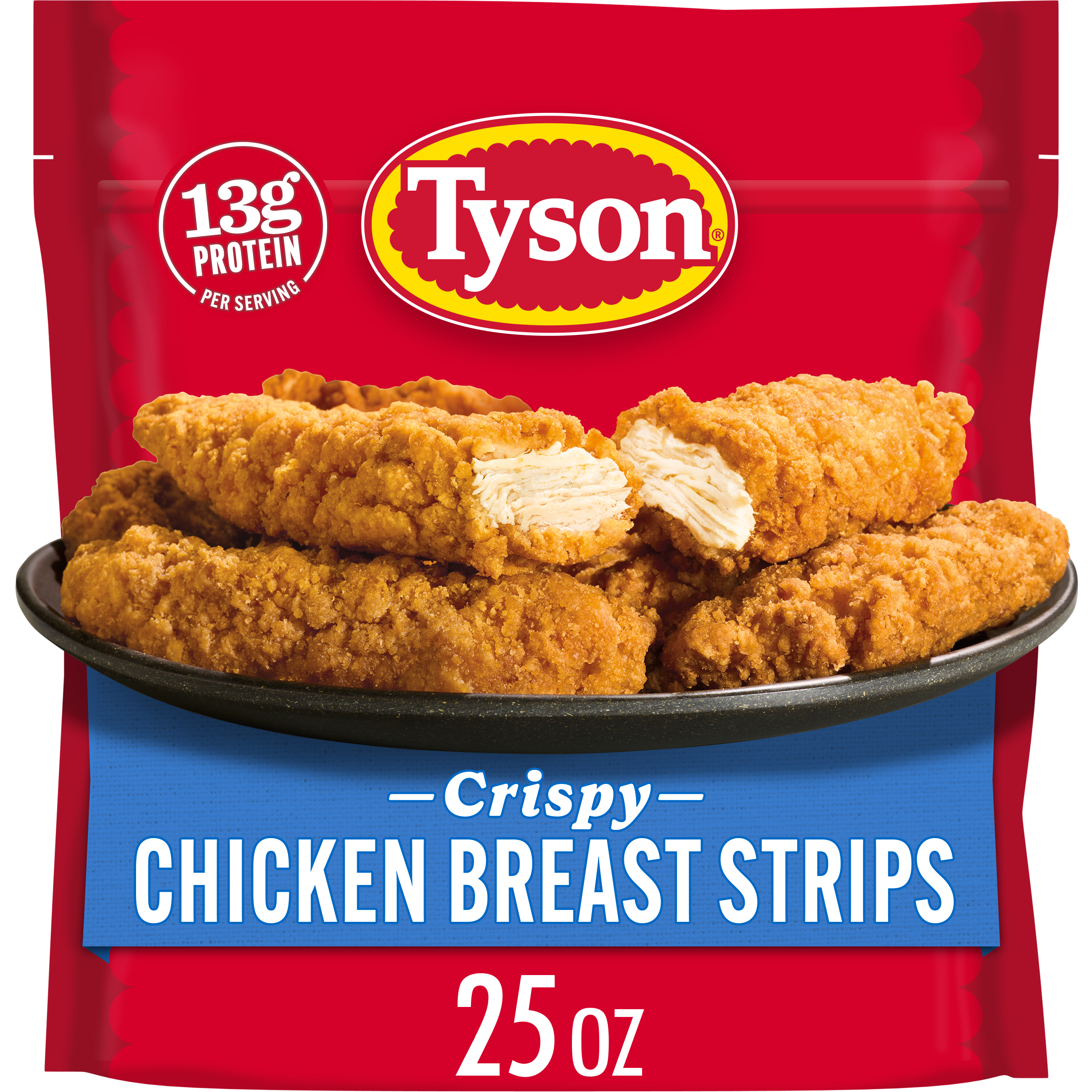 Tyson Crispy Chicken Breast Strips, 25 oz (Frozen, Fully Cooked)