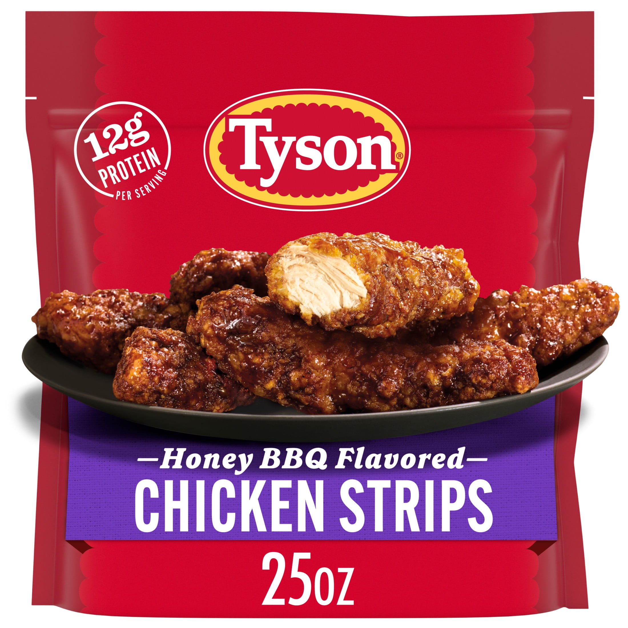 Tyson Sweet BBQ Flavored Chicken Strips, 25oz (Frozen, Fully Cooked)