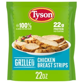 Tyson Grilled Chicken Breast Strips, 22 oz (Frozen, Fully Cooked)