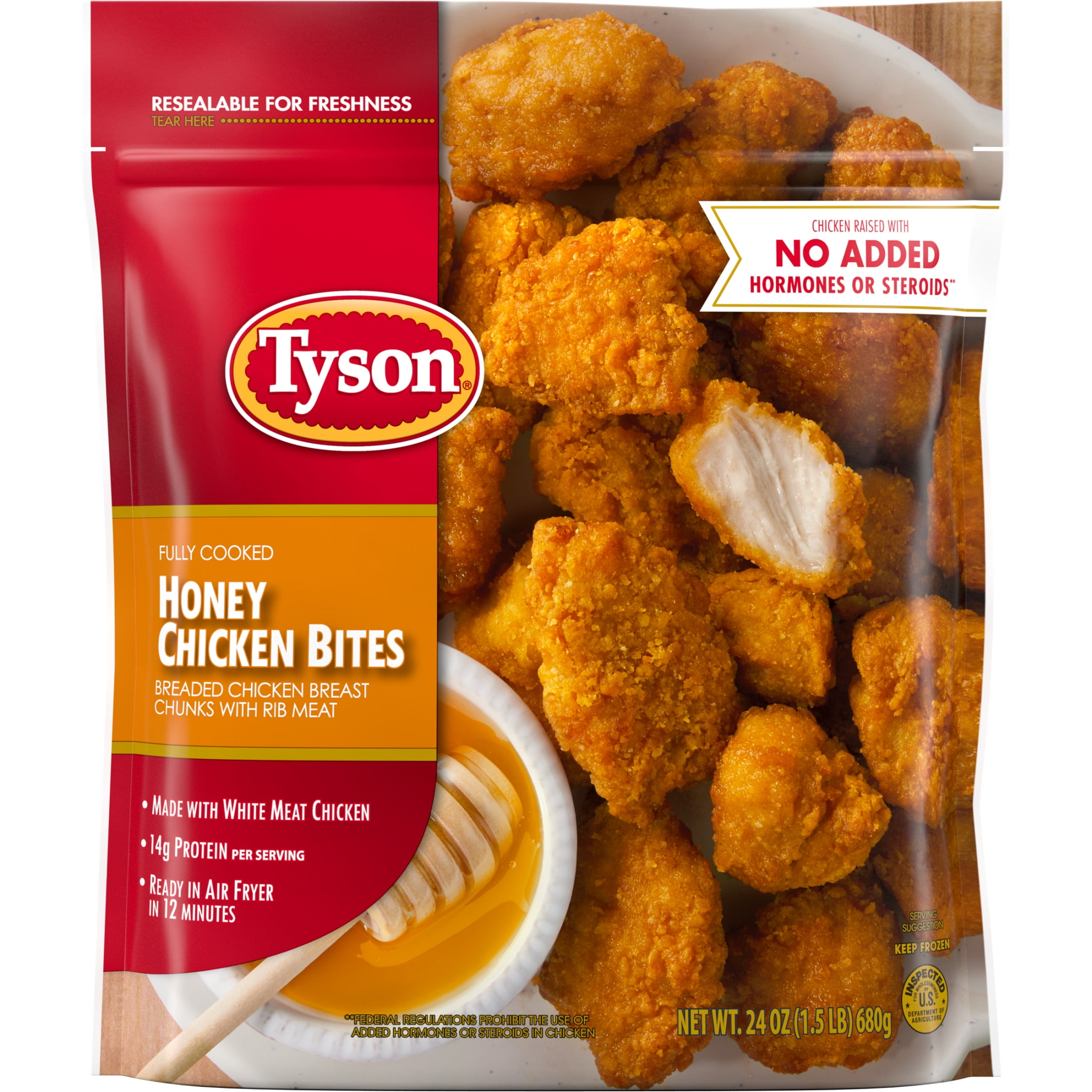 Tyson Honey Chicken Nugget Bites, 24 oz (Frozen, Fully Cooked)