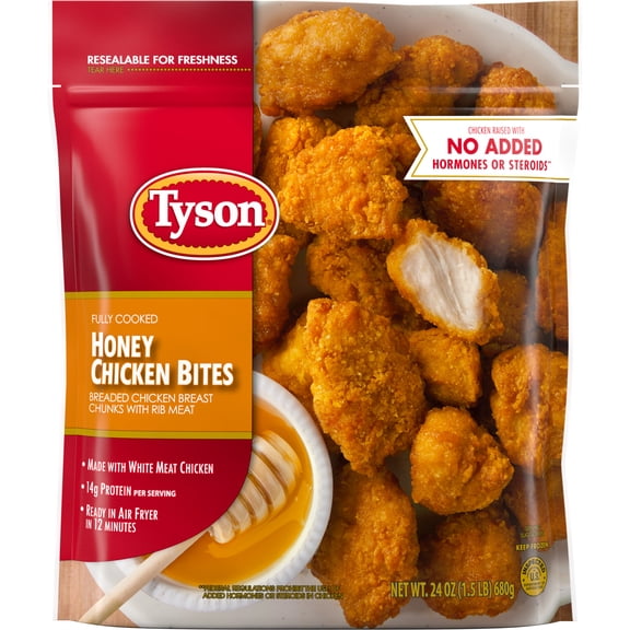 Tyson Honey Chicken Nugget Bites, 24 oz (Frozen, Fully Cooked)