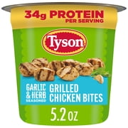 Tyson Garlic &amp; Herb Seasoned Chicken Bites Cup, 5.2 oz (Frozen, Fully Cooked) deal from Walmart