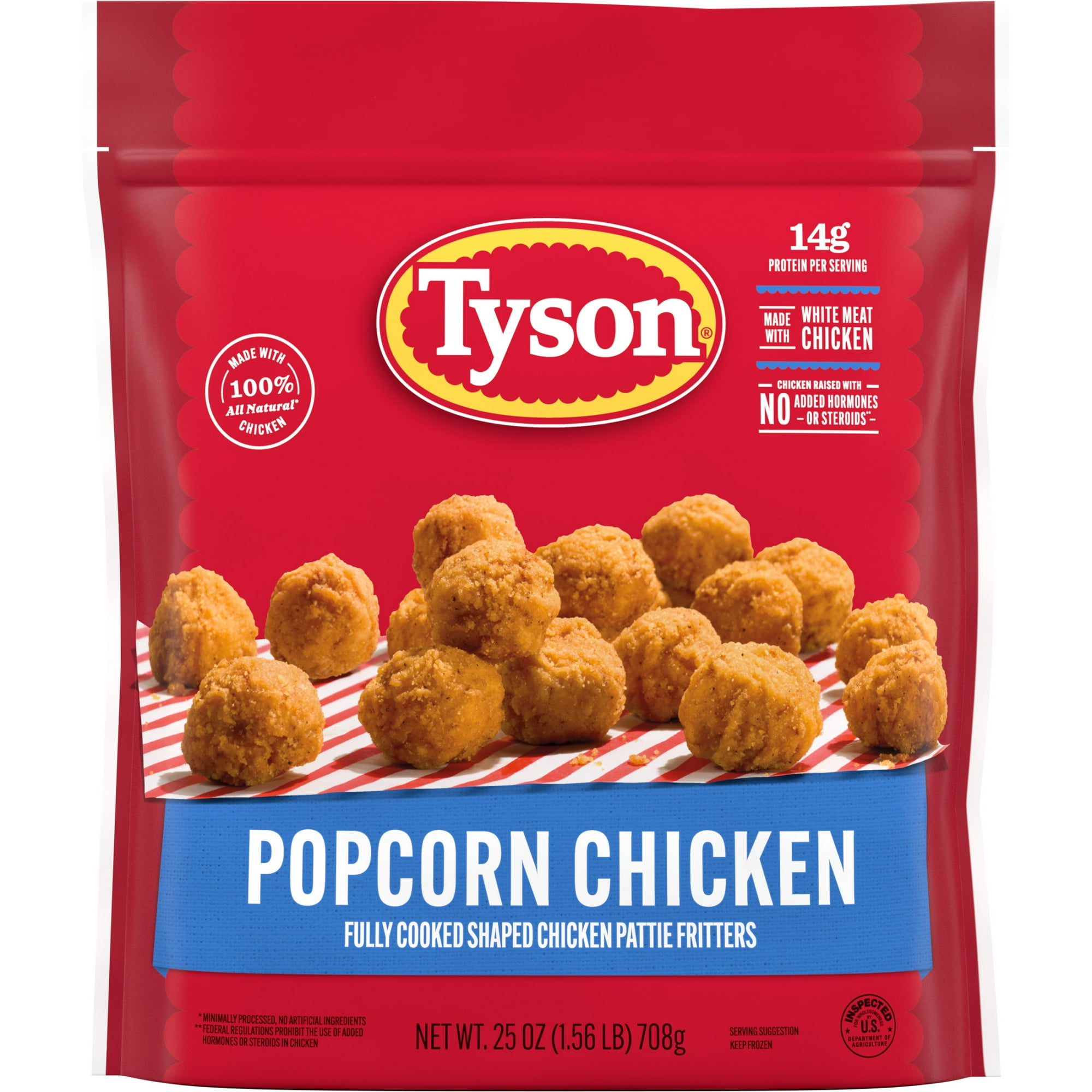 Tyson Popcorn Chicken, 25 oz (Frozen, Fully Cooked)