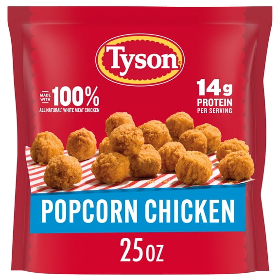 Tyson Popcorn Chicken, 25 oz (Frozen, Fully Cooked)