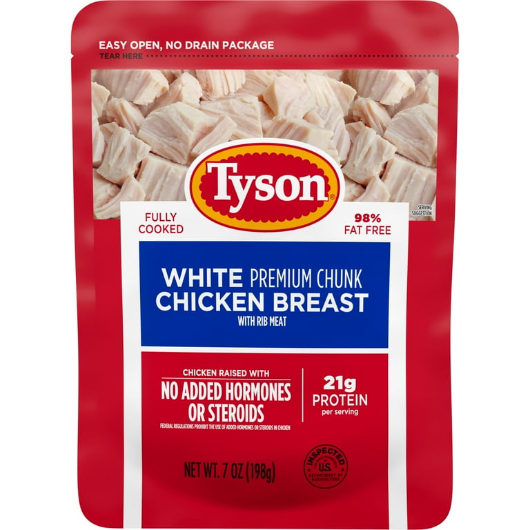 Tyson® Premium Chunk White Chicken Breast, 7 oz. - Walmart.com