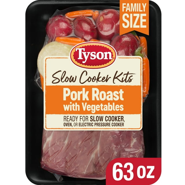 Tyson Slow Cooker Kit, Pork Roast with Vegetables & Seasoning, Boneless