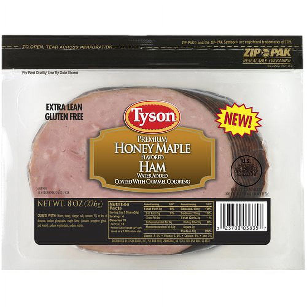 Tyson Sliced Honey Maple Ham, 8 Oz.