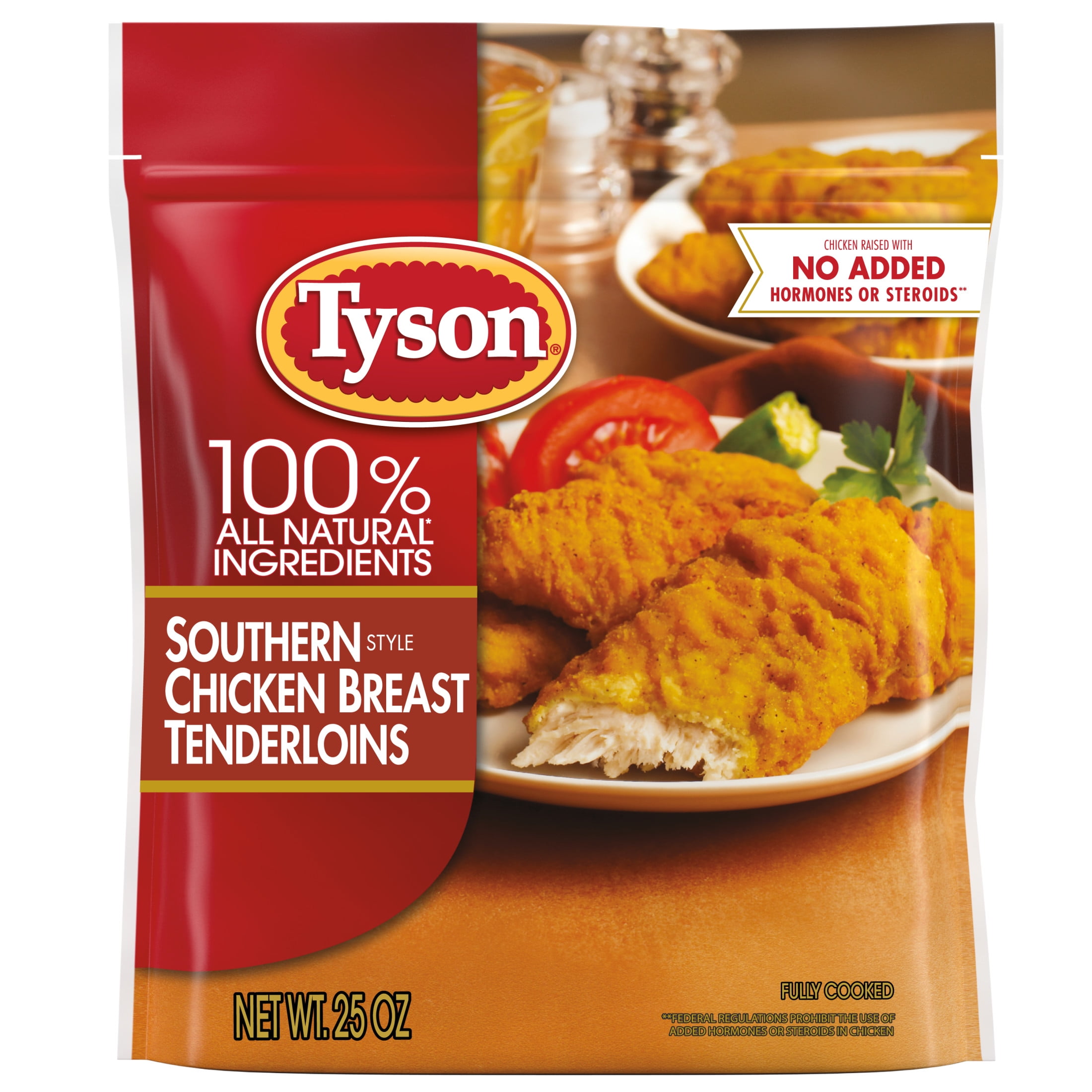 Tyson Southern Style Breaded Chicken Breast Tenderloins, 1.56 lb Bag