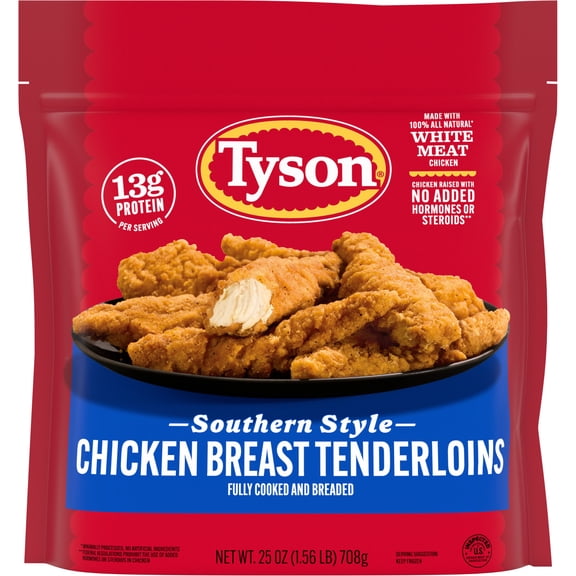 Tyson Southern Style Chicken Breast Tenderloins, 25 oz (Frozen, Fully Cooked)