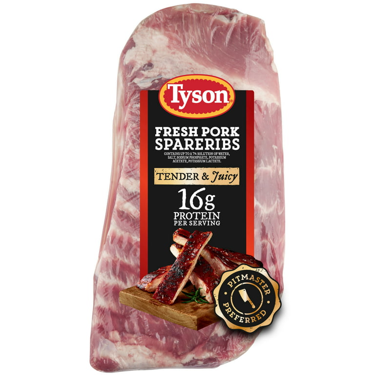 Tyson Tender & Juicy Fresh Pork Spareribs, 4.18 - 6.0 lb