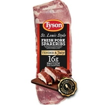 Tyson Tender & Juicy Fresh Pork St. Louis Style Spareribs, 3.3 - 4.5 lb