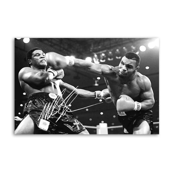Tyson Vs Trevor Berbick World Boxing Heavyweight Championship Painting On Canvas Wall Art Poster Scroll Picture Print Living Room Walls Decor Home Posters 16x24inch(40x60cm)
