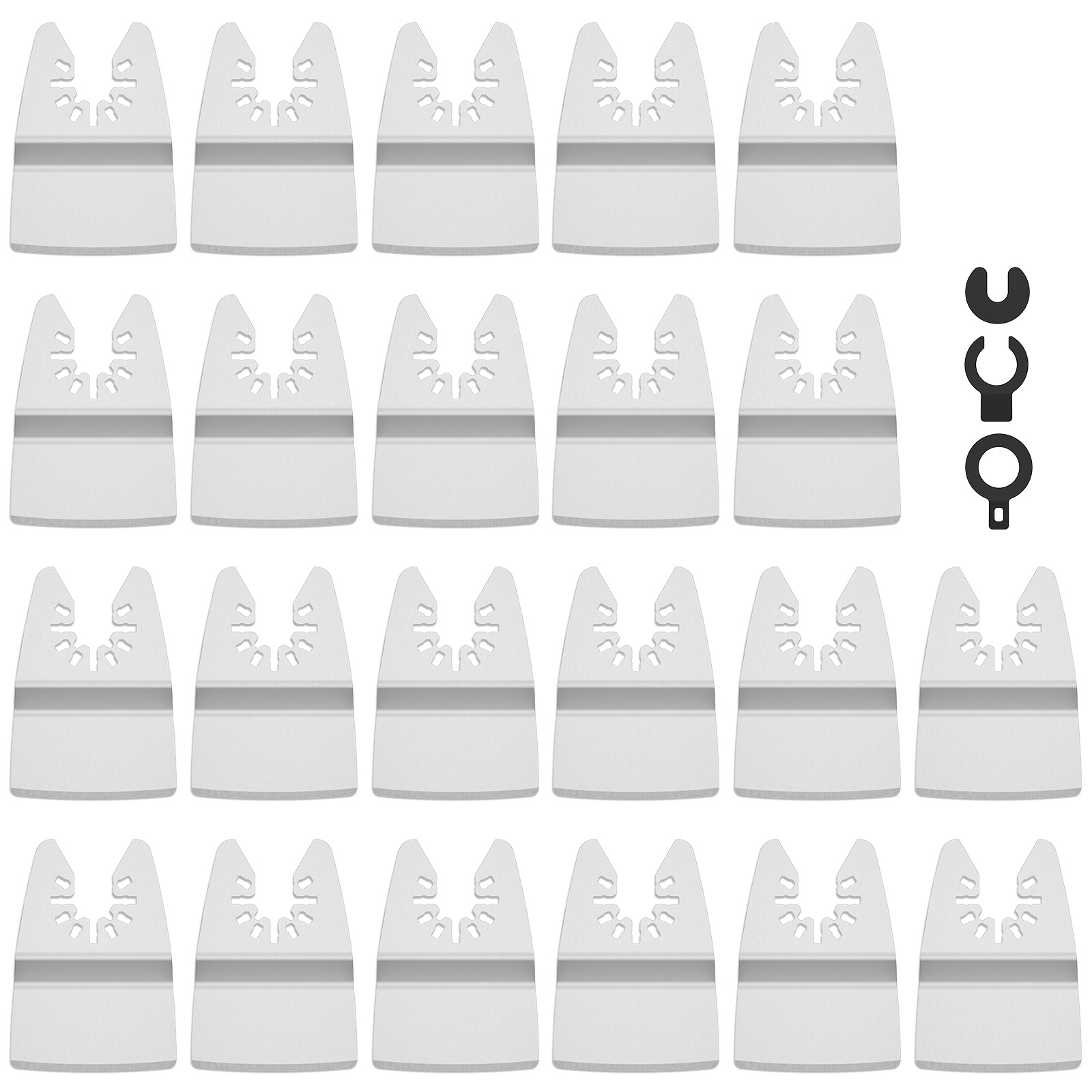 Tysrjsv 22Pcs Rigid Oscillating Multitool Scraper Blade 2inch Stainless