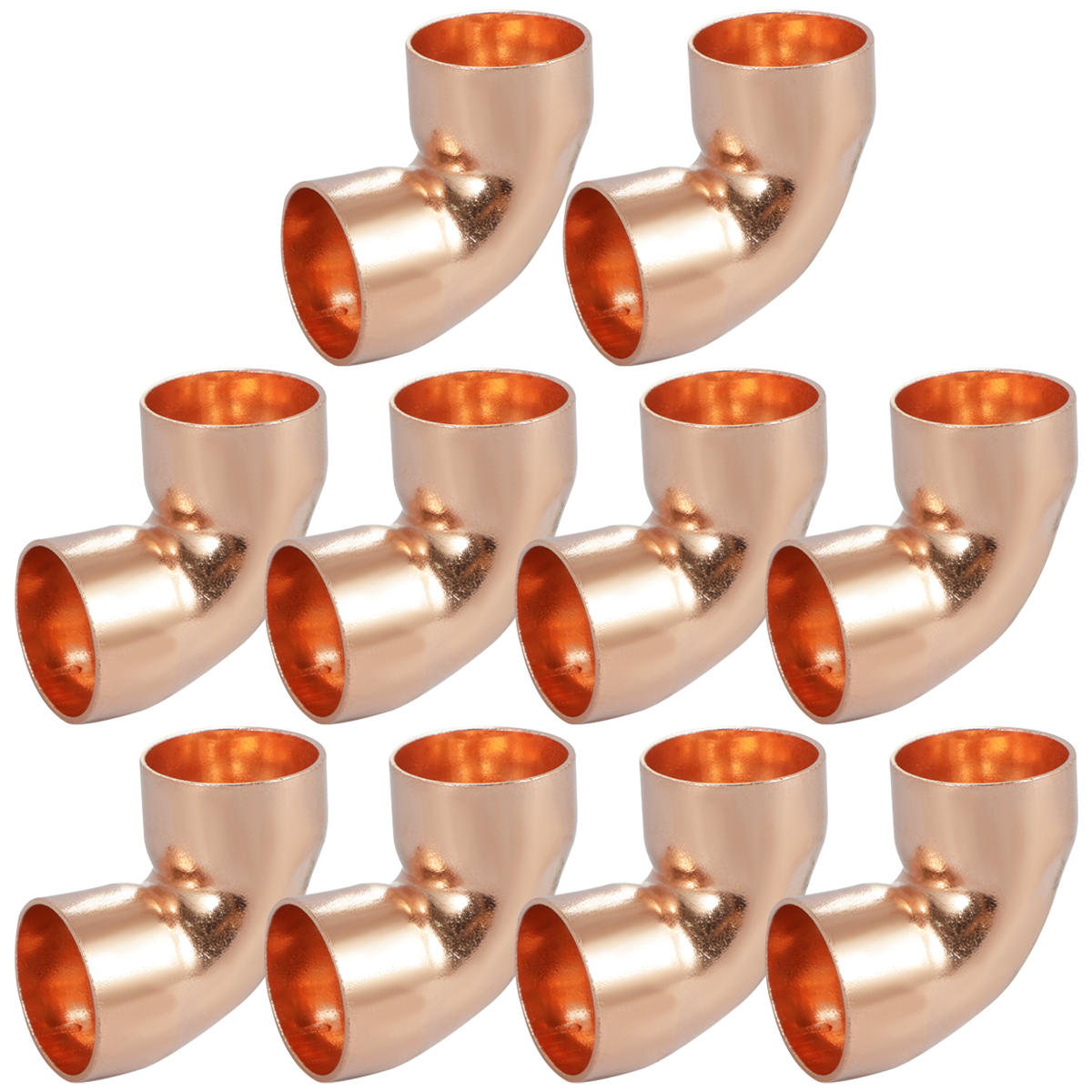 Tysrjsv 3/5/10Pcs 90 Degree Copper Elbow Short-Turn Copper Pipe Fitting ...