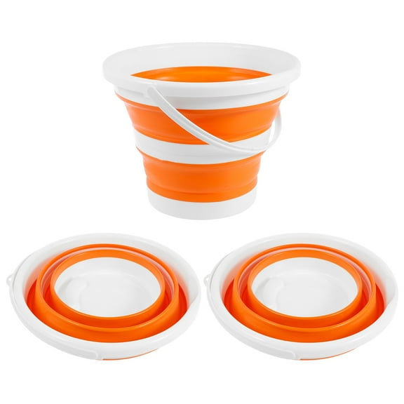 Tysrjsv 3pcs Collapsible Bucket 10L Portable Foldable Water Bucket Space Saving Sand Bucket Plastic Water Pail for Outdoor Garden Camping Fishing Car Wash