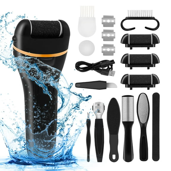Keyohome Electric Foot Callus Remover,Foot File Pedicure Tools,2025 New Callus Remover Kit with 3 Roller Heads for Dead Skin,Rechargeable