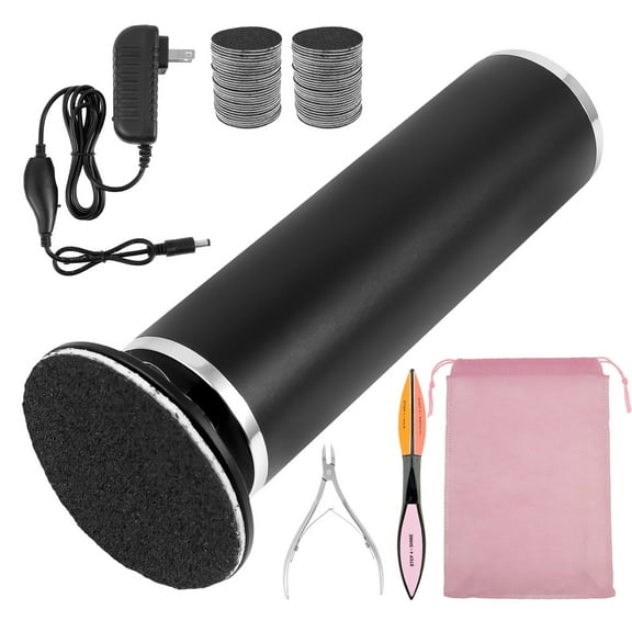 Keyohome Electric Foot Callus Remover,Foot File Grinder Tool with Speed Controller and 60Pcs Replacement Sandpaper Disk for Men Women Dead Dry Crack Skin Calluses,Black