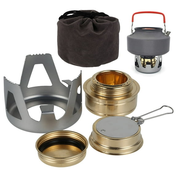 Tzdxfgl Portable Alcohol Stove Outdoor Picnic Stove Mini Alcohol Stove for Backpacking, Lightweight Brass Spirit Burner