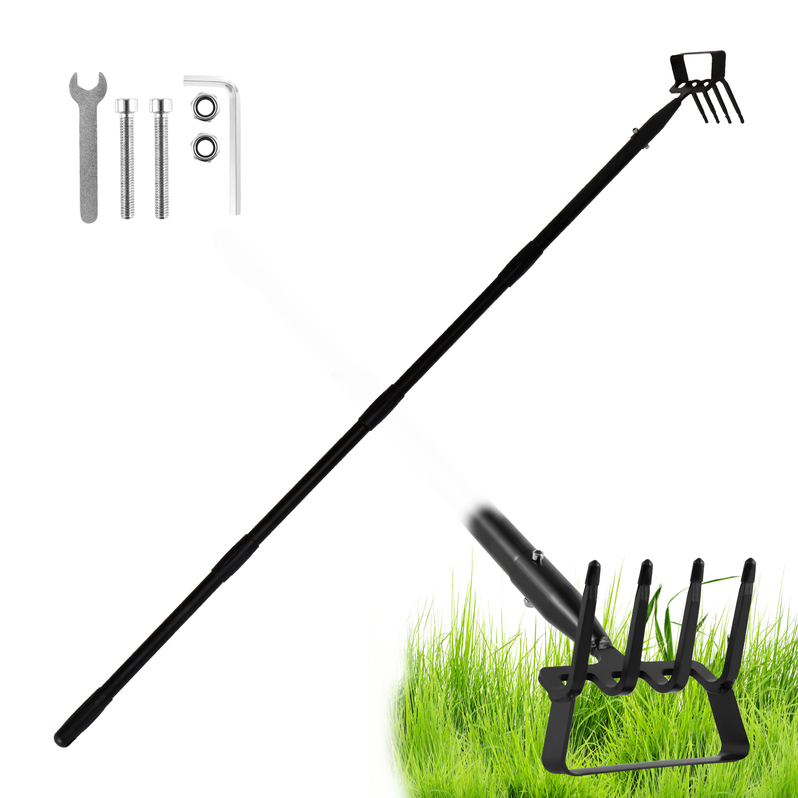 Tysrjsv Stirrup Hoe and Cultivator 206cm/170cm Stainless Steel Weeding