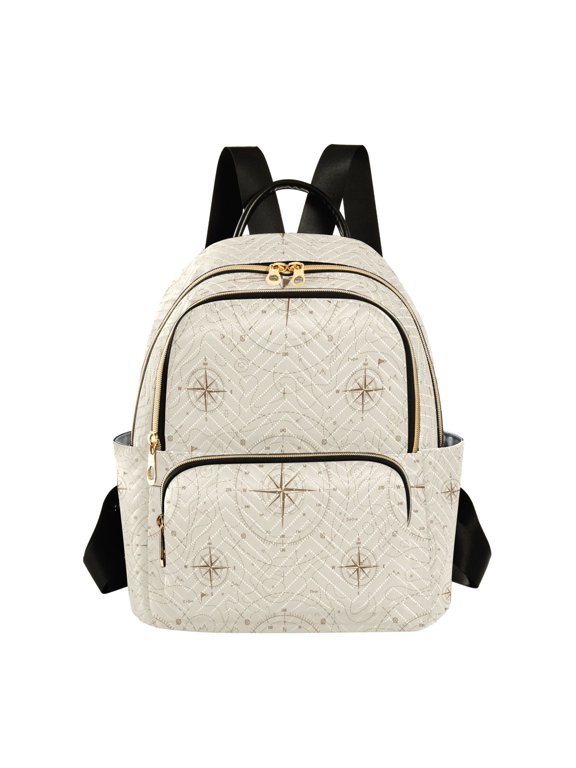 Tytddzy Fashion Backpack Purse For Women Large Shoulder Bags, Beige Printed 8.5L