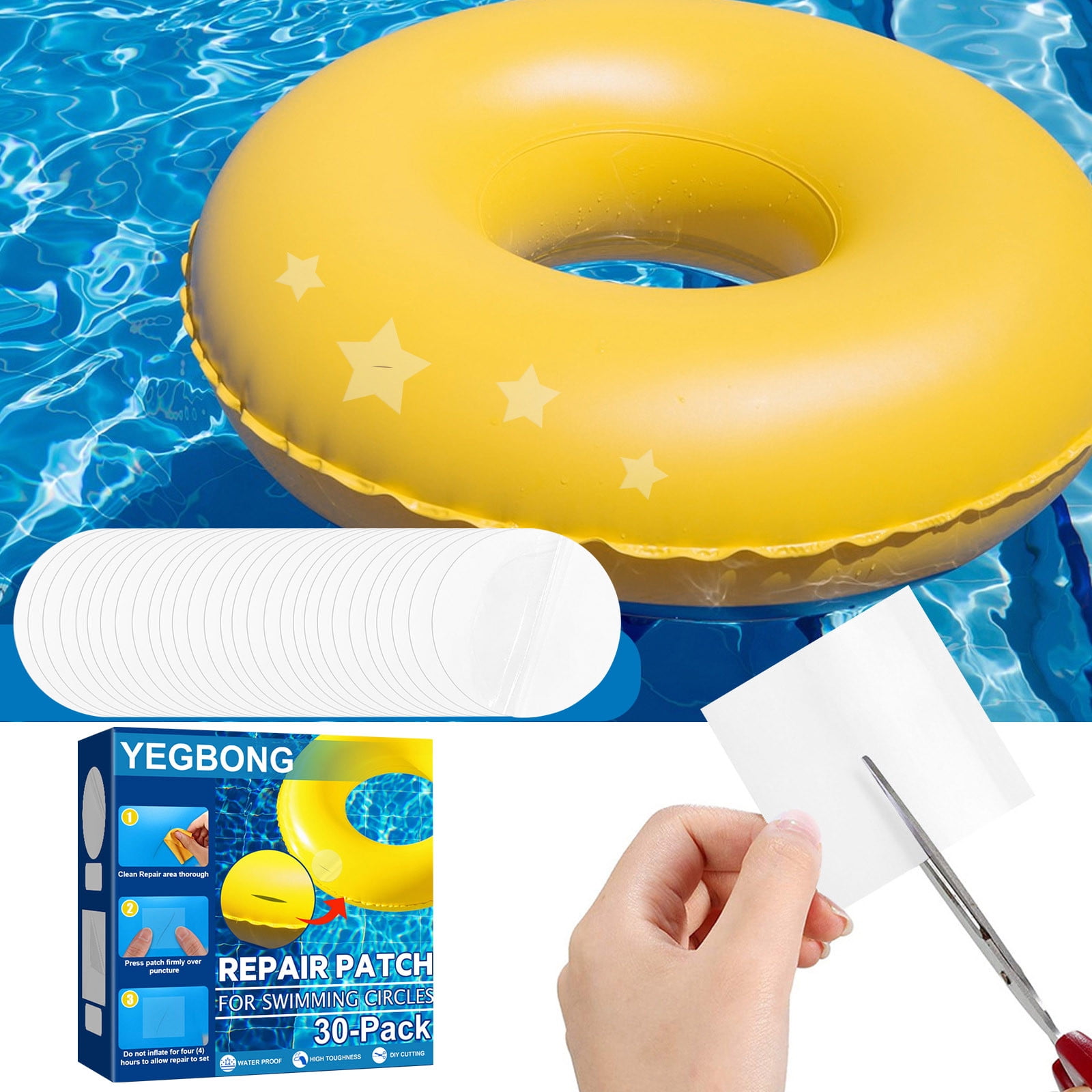 YounBeauty TPU Clear Repair Tape - Heavy Duty Waterproof Patch For