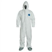 Tyvek 400 Coverall,Elastic Non Slip Boot,3XL,PK25 TY121SWH3X0025NS