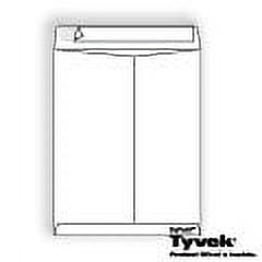 Tyvek Catalog Envelope, 6" x 9", Bright White w Kwik-Tak Peel & Seal, 14 lb, Smooth Finish, Moisture Resistant, Center Seam, No Window, Flap Down - Box of 500 Envelopes