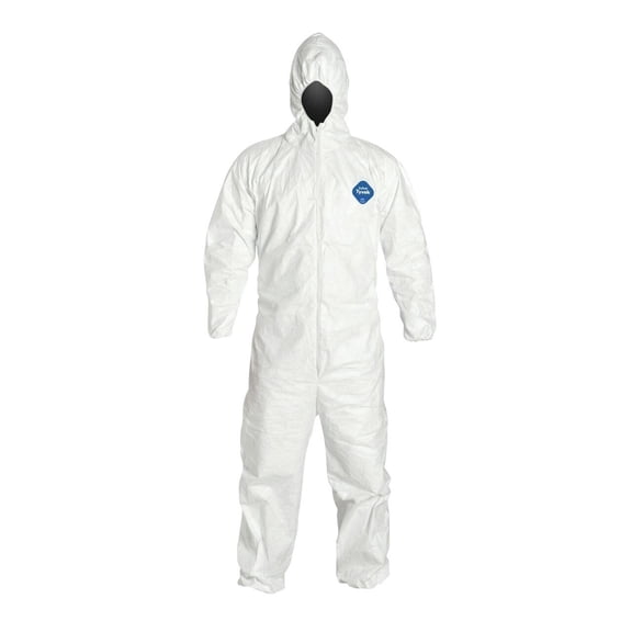 Tyvek Coverall Suit with Hood Large