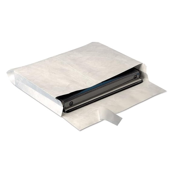 Tyvek Envelopes 10x13x2 Inches - Open Side Jumbo Mailing Envelopes - Durable Water Resistant Storage for Artwork, Documents, Maps - Pack of 25 (R4611)