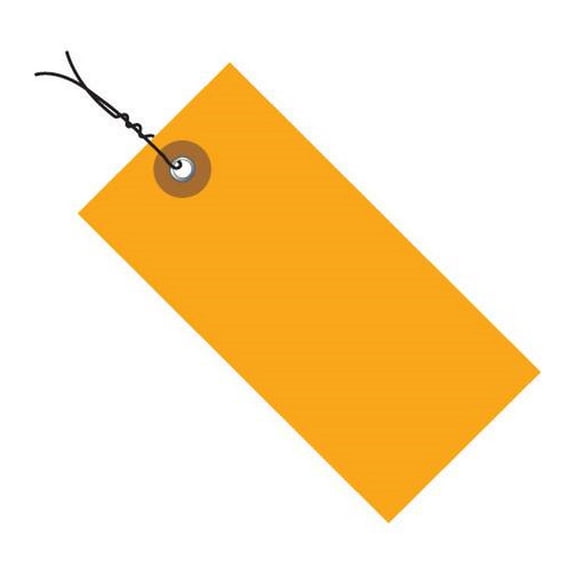Tyvek&Reg; Pre-Wired Orange Shipping Tags 2 3/4" X 1 3/8" (100 Per/Case)