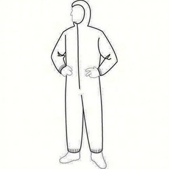 DuPont - TY127SWH2X002500 Tyvek 400 TY127S Disposable Protective Coverall with Respirator-Fit Hood and Elastic Cuff, White, 2X-Large Pack of 25