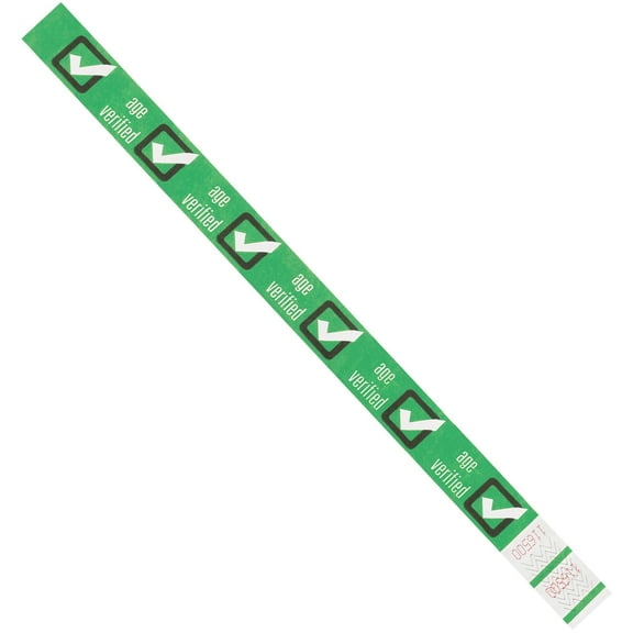 Tyvek Tyvek Wristbands,3/4x10",Green,PK500 WR102GN