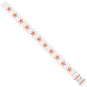 Tyvek Tyvek Wristbands,3/4x10,Org Stars,PK500 WR104OR