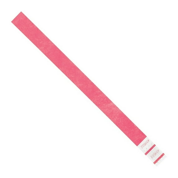 Tyvek® Wristbands Pink 3/4" X 10" (500 Per/Case)