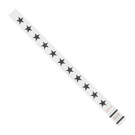 Tyvek® Wristbands Stars White 3/4" X 10" (500 Per/Case)