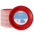 thumbnail image 1 of Tyzarglef Disposable Paper Plates Red, 50 AFN1Count 9” Dinner Plates Bulk for Party Supplies, Colored and Sturdy Party Plates for Birthday, Christmas, Baby shower, Bridal party supplies, 1 of 3