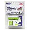 thumbnail image 1 of Tz Standard Adhesive Laminated Labeling Tape, 0.47" X 16.4 Ft, White/lime Green | Bundle of 10 Each, 1 of 5