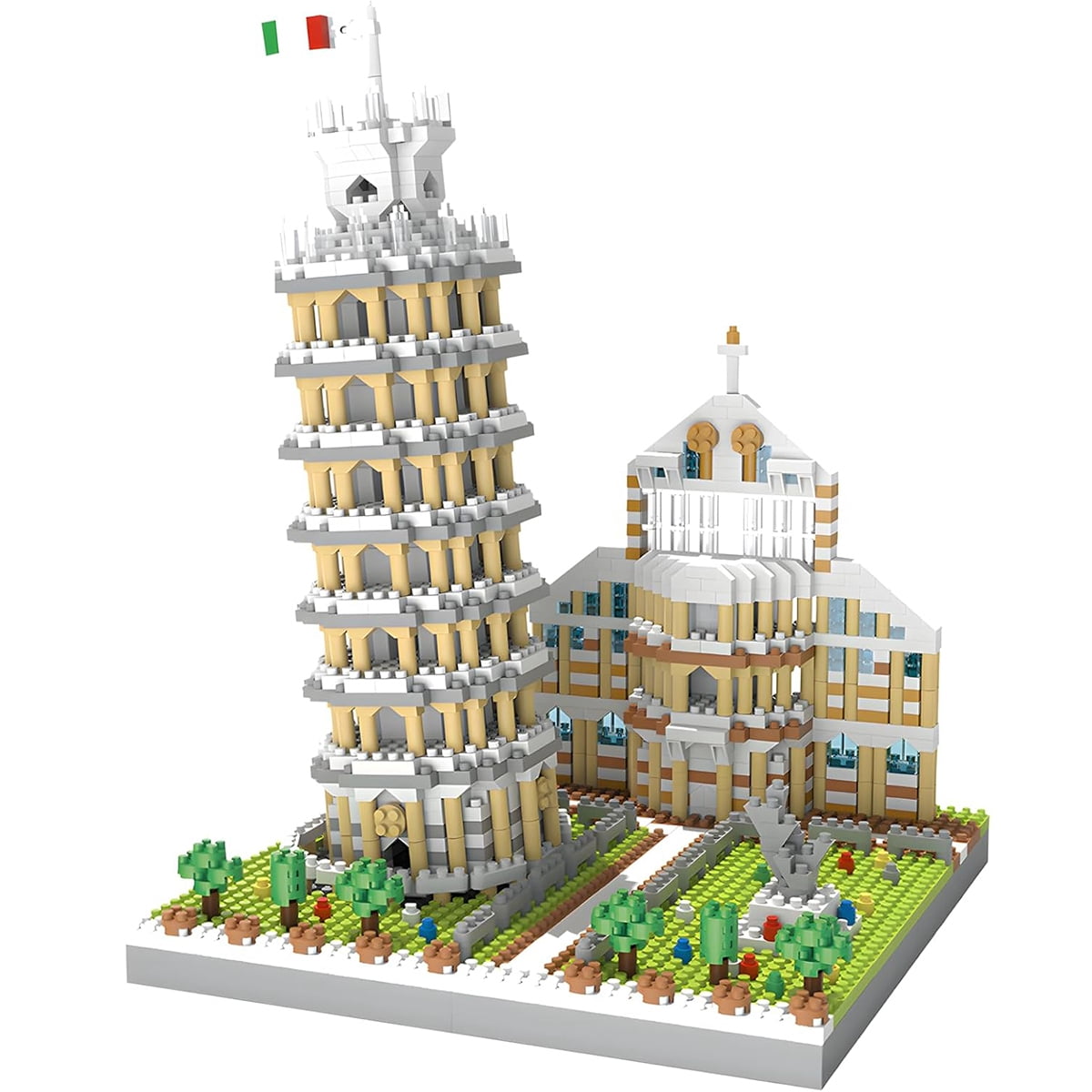 Lego Micro Rome TzFioy Leaning Tower of Pisa Rome Micro Brick Building Set (1800 Pieces ...
