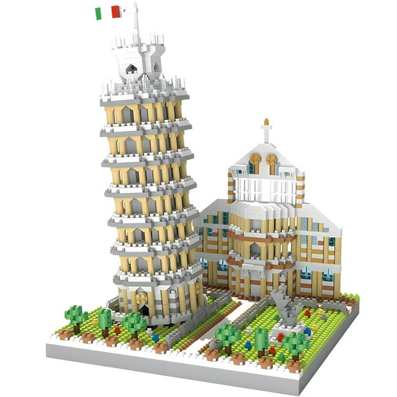 TzFioy Leaning Tower of Pisa Rome Micro Brick Building Set (1800 Pieces) – Landmark Model Educational Toy Gift for Kids and Adults