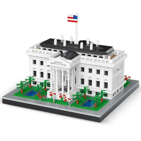 TzFioy White House Micro Brick Building Set (2300 Pieces) – Landmark Model Educational Toy Gift for Kids and Adults